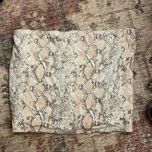 snake print tube top